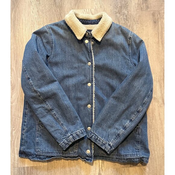 J.Crew Sherpa Collar + Lined Jean Jacket, size Medium - Picture 8 of 8